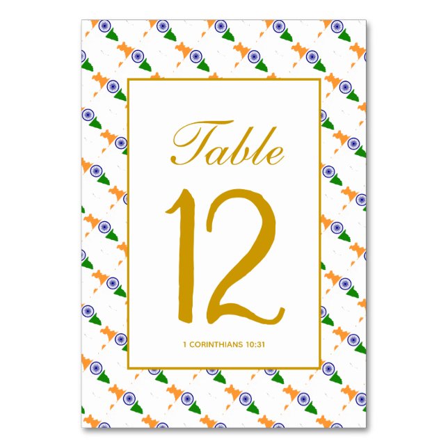 Numeração De Mesa Banquete de Celebração de Casamento INDIA (Frente)