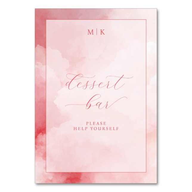 Numeração De Mesa Bar de Sobremesas Rosa Caprichoso (Frente)