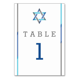 Numeração De Mesa Bar moderno Mitzvah Design - Teal e Preto