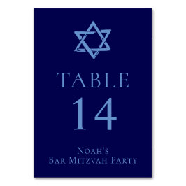 Numeração De Mesa Bar Real Mitzvah - Estrela do Partido de David