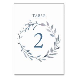 Numeração De Mesa barra azul de cor aquosa Quadro número 2