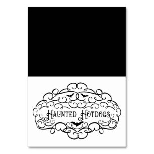 Numeração De Mesa Barraca de Comida de Halloween Vintage Haunted Hot