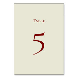 Numeração De Mesa Basic and Elegant Table Number Card