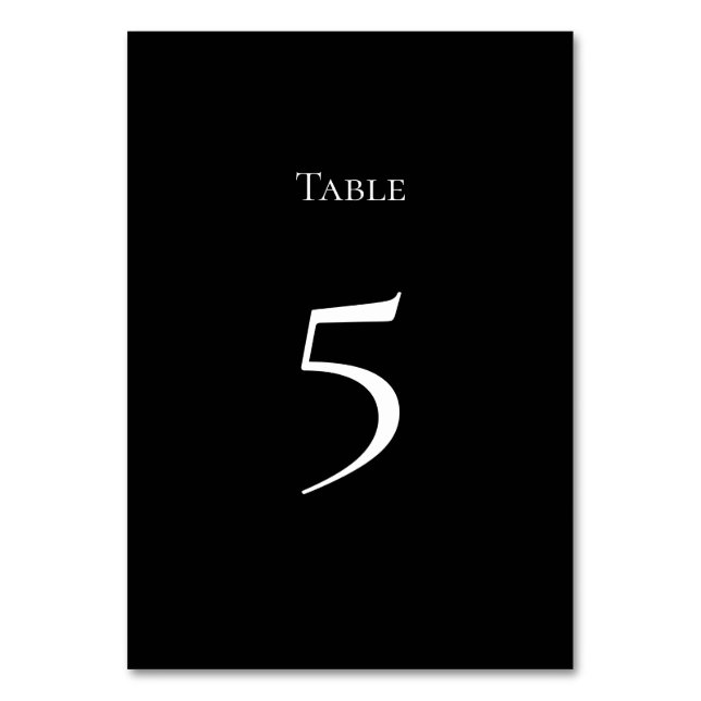 Numeração De Mesa Basic and Elegant Table Number Card (Frente)