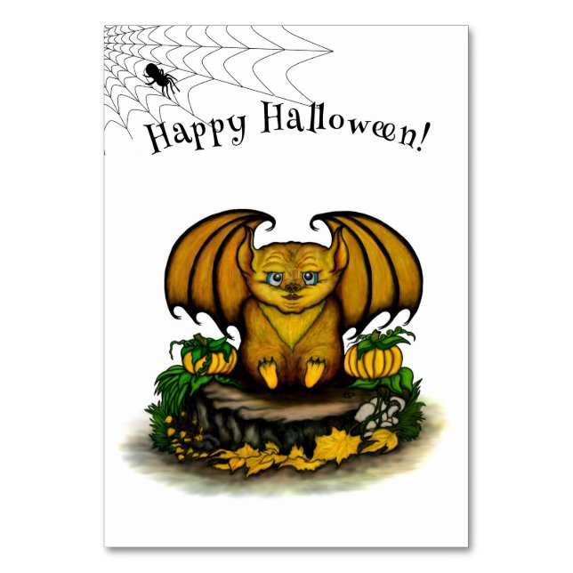 Numeração De Mesa Bat Bonito do Halloween (Frente)