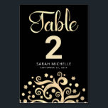 Numeração De Mesa Bat Mitzvah Black Gold Tree - Escritura da Vida<br><div class="desc">Nenhuma festa do Bat Mitzvah está completa sem cartões de números de tabela personalizados. Deixe o seu Bat Mitzvah favorito se orgulhar, se regozijar e celebrar seu marco em seu partido perfeitamente coordenado. Esta sofisticada, chica, espantosa, abstrato gráfica faux gold foil tree com uma estrela cintilante de David e "folhas"...</div>