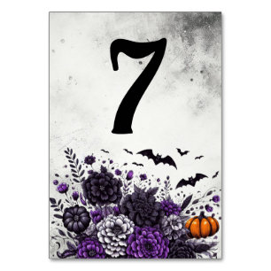 Numeração De Mesa Bats and Flowers Número 7