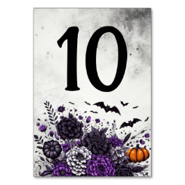 Numeração De Mesa Bats e Flores Mesa Número 10
