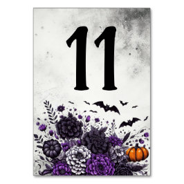 Numeração De Mesa Bats e Flores Mesa Número 11