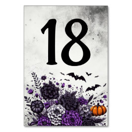Numeração De Mesa Bats e Flores Mesa Número 18