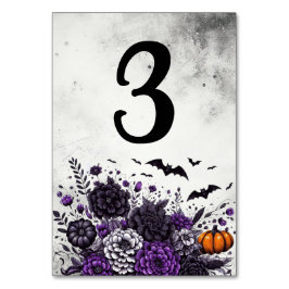 Numeração De Mesa Bats e Flores Mesa Número 3