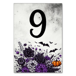 Numeração De Mesa Bats e Flores Tabela Número 9