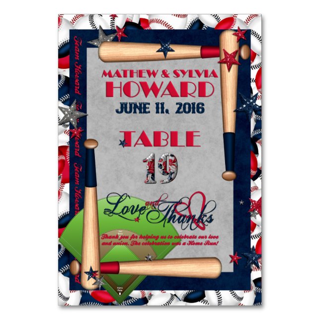 Numeração De Mesa BB Placas de Mesa Numeradas de Casamento-HOWARD PE (Frente)