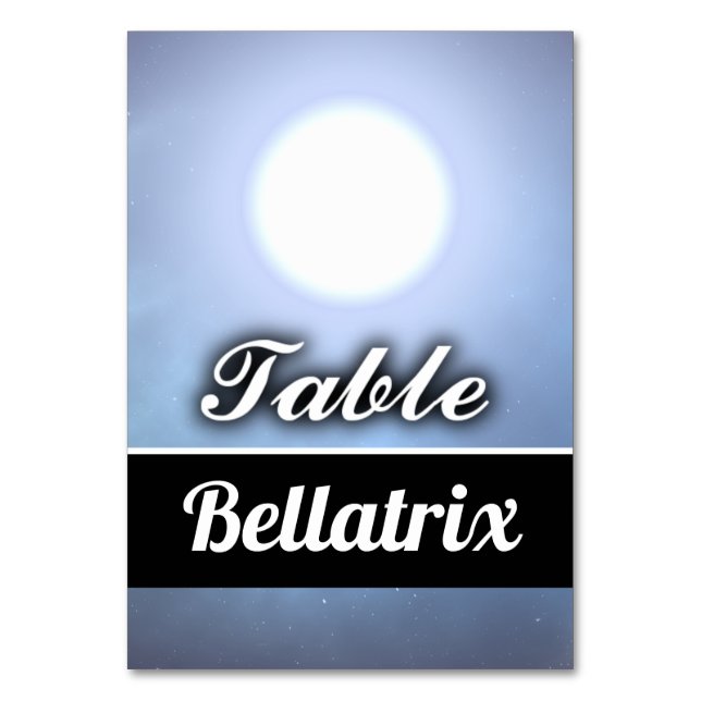 Numeração De Mesa Bellatrix (Frente)