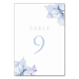 Numeração De Mesa Belo Casamento Floral Azul de Legância