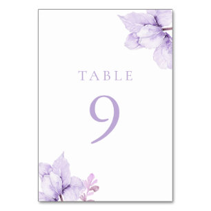 Numeração De Mesa Belo Casamento Floral Roxo