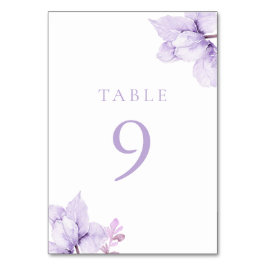 Numeração De Mesa Belo Casamento Floral Roxo