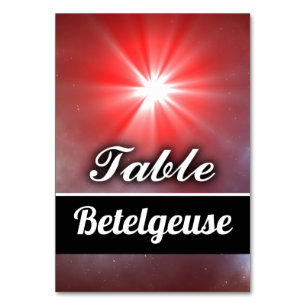 Numeração De Mesa Betelgeuse