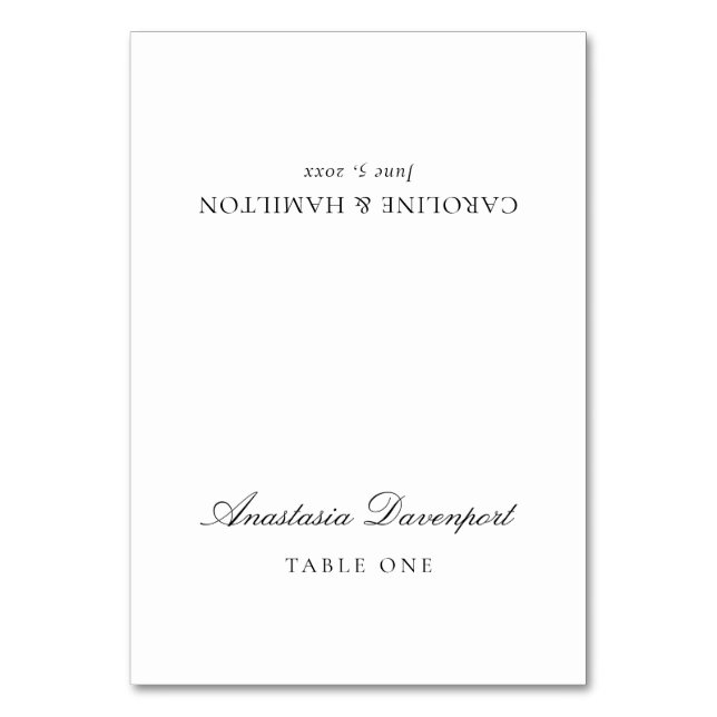 Numeração De Mesa Bethany Miller Place Card (Frente)