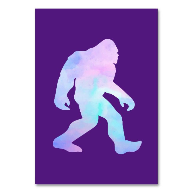 Numeração De Mesa Bigfoot de Aquarela (Frente)
