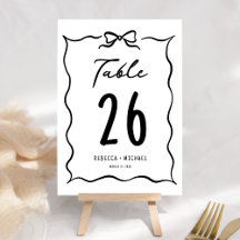 Black & White Hand Drawn Bow Wedding