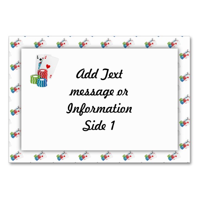 Numeração De Mesa Blackjack com Chips Poker (Frente)