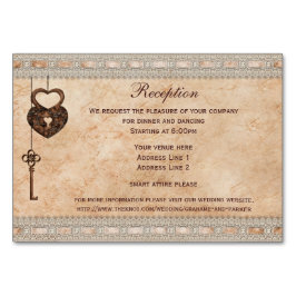 Numeração De Mesa Bloqueio de Corações Vintage e Inserção de Recepçã