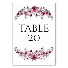 Numeração De Mesa Blossomas de Aquarela Feriados