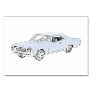 Numeração De Mesa Blue 1967 Chevy Chevelle