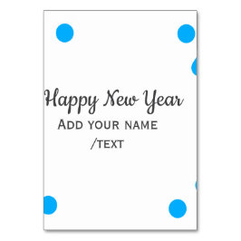 Numeração De Mesa Blue polkadots happy new year add name messasimple