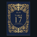 Numeração De Mesa Blue Shield fantasia medieval Casamento monograma<br><div class="desc">Celebrar com esta design de Monograma Real Sword & Shield da Fantasia Medieval. Esta design é perfeita para casais que buscam uma estética de fantasia medieval real, mas moderna. NOTA: O ouro representado nesta folha design NÃO real. Os itens são impressos exatamente como aparecem na tela quando você adiciona ao...</div>