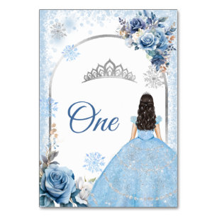 Numeração De Mesa Blue Winter Snowflake Mis Quince Table Number