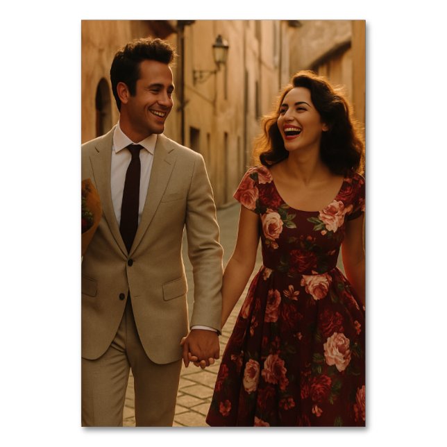 Numeração De Mesa Blush e Borgonha de Fotografias (Frente)