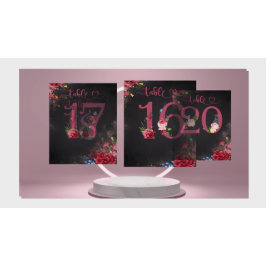 Numeração De Mesa Blush Floral Wedding Table Number 20 Card