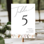 Numeração De Mesa Boho Autumn Wildflower | Número do quadro<br><div class="desc">Apresentando nossa maravilhosa flor silvestre do outono | Número de quadro, que inclui uma design simples e moderna que reflete a beleza da natureza. Apresentando flores e folhas de terracota de queda seca prensada, ele captura a essência das matizes laranja queimadas em outubro, criando um design mínimo, mas clássico, que...</div>