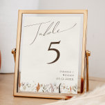 Numeração De Mesa Boho Autumn Wildflower | Número do quadro bege<br><div class="desc">Apresentando nossa maravilhosa flor silvestre do outono | número do quadro bege, que inclui um design simples e moderno que reflete a beleza da natureza. Apresentando flores e folhas de terracota de queda seca prensada, ele captura a essência das matizes laranja queimadas em outubro, criando um design mínimo, mas clássico,...</div>