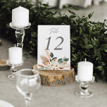 Numeração De Mesa Boho Bohemian Pampas & Beige Floral Table Number<br><div class="desc">Vestir suas mesas de casamento ou festas com esta placa de número da mesa floral Boho Bohemian Pampas & Beige.</div>