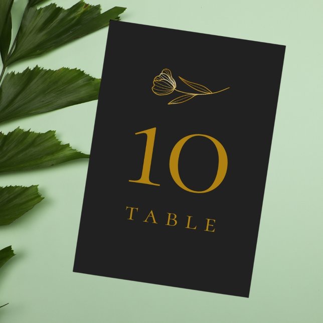 Numeração De Mesa Boho Botânico Floral Casamento Minimal (Criador carregado)