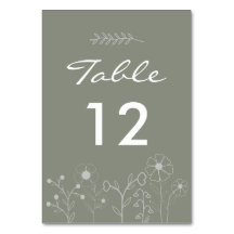 Boho Botânico Sage Green Wildflower Wedding