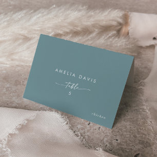 Numeração De Mesa Boho Chic Seafoam Teal Guest Cards