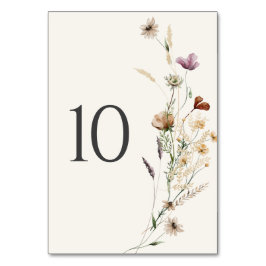 Numeração De Mesa Boho Fall Wildflower Wedding
