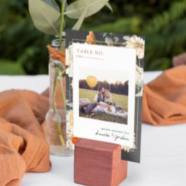 Numeração De Mesa Boho Floral Verde Escuro Botânico | Casamento