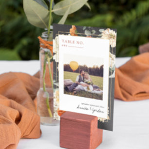 Numeração De Mesa Boho Floral Verde Escuro Botânico Casamento