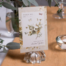 Numeração De Mesa Boho Flores Silvestres de Outono | Casamento