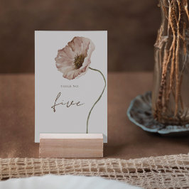 Numeração De Mesa Boho Islandês Watercolor Islândia Poppy Flowers