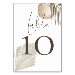 Numeração De Mesa Boho Pampas Grass Casamento