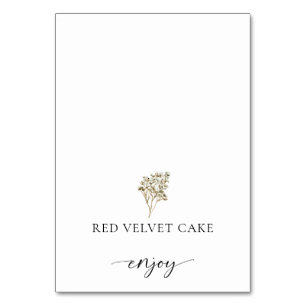 Numeração De Mesa Boho Pampas Grass Tendente Etiqueta de Comida Buff