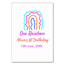 Numeração De Mesa Boho Rainbow, um aniversário de crianças brilhante