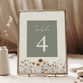 Numeração De Mesa Boho Sage Green Wedding