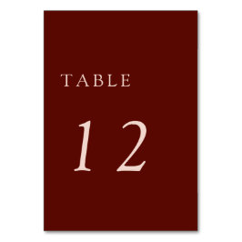 Numeração De Mesa Boho Terracott Cobre Simples de Casamento Mínimo